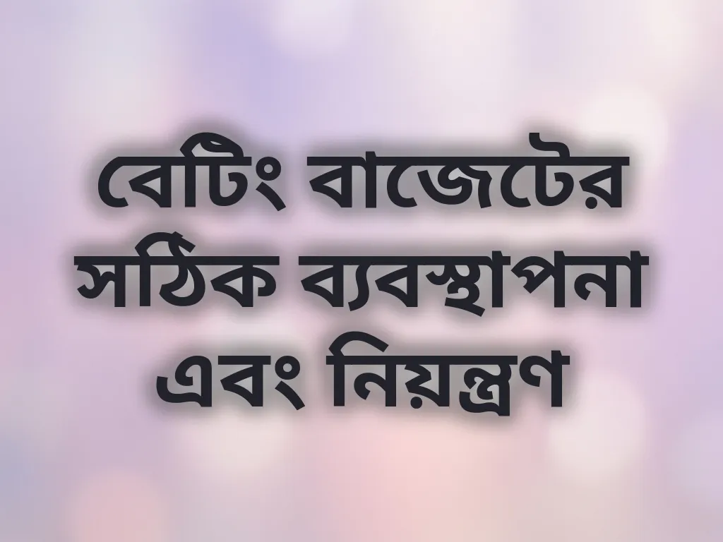 বাজেট ব্যবস্থাপনা